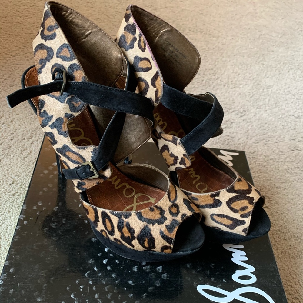 Sam Edelman leopard heels